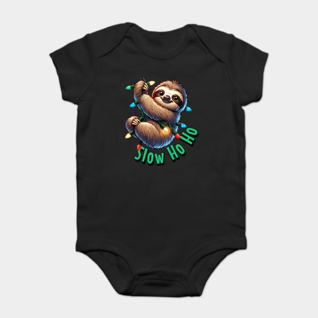 Sloth Christmas Baby Bodysuit by HolidayBug